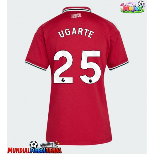 Camiseta Manchester United Manuel Ugarte #25 Primera Equipación Replica 2026-27 para mujer mangas cortas